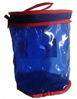 Bolsa plástica reutilizable de la cremallera del pvc suave para el cosmético (Flc-9101)