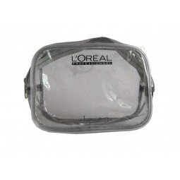 Branded Clear PVC Zipper Plastic Bags for Cosmetics