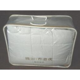 Sacchetto di plastica trapunta premium in pvc trasparente con manico (FLP-9402)