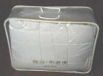 Sacchetto di plastica trapunta premium in pvc trasparente con manico (FLP-9402)