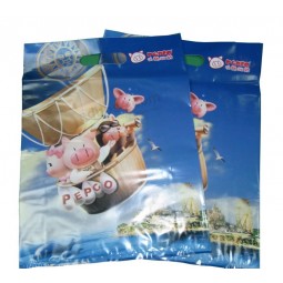 Hdpd 브랜드 맞춤형 인쇄 루프는 쇼핑을 위해 비닐 봉지를 처리 (Fld-8527)