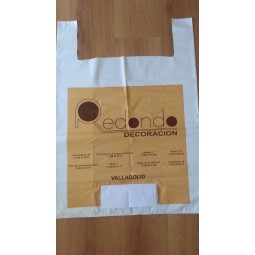 Impreso personalizado t-Bolsas de camisa, bolsas de plástico chal生态 para ir de compras