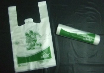 Bolsas de chal生态 HDPE, t-Bolsas de plástico de la camisa para el supermercado (Flt-9613)
