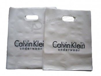 Sacchetti di plastica della maniglia tagliati stampati riciclabili per lo shopping (FLD-8537)