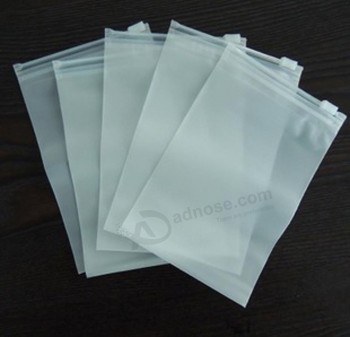непечатаемые пластиковые пакеты ziplock с ползунком для одежды (FLZ-9204)