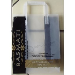 Borse con manici rigidi stampati in HDPE per lo shopping (Fll-8366)