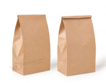 Bolsas de regalo de embalaJe de papel de Kraft personalizado para alimentos 