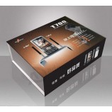 Boîte d'emballage de cadeau rigide en carton articulé avec ruban pour cosmétique