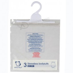 Borse ziplock stampate personalizzate con gancio per l'abbigliamento bambino (FLH-8702)