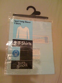 пользовательские печатные ziplock ldpe сумки с вешалкой для одежды (FLH-8707)