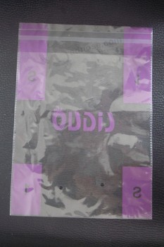 Bolsos de plástico con cierre de bopp estampados personalizados para textil (Fla-9516)