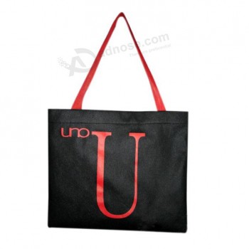 Black Color Printed Non-Woven Shopping Bags for Garments