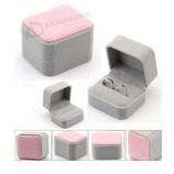 Wholesale customized Velvet Ring Packaging Box for Double Rings