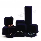 Wholesale customized high quality Fashion Velvet Ring Earring Bracelet Necklace Box with your logo