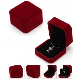 Wholesale customized Earring Necklace Bracelet Pendant Ring Velvet Plastic Boxes