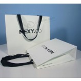 Wholesale customized high quality Printed Shopping Paper Gift Bag with Hot Stamping or High Glossy Finish