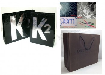 Wholesale customized high quality Wine Bag/Paper Bag/Shopping Bag with Foil Hot Stamping