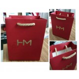 Wholesale customized High Quality Black Paper Shopping Bag Clothing Packing Bag