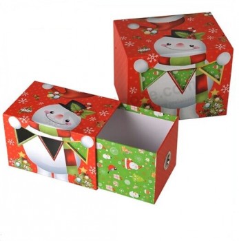 оптовая подгонянная коробка подарка картона бумажного картона CMYK высокого качества для упаковки подарков рождества