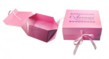 Wholesale customized high quality Paper Folding Rigid Carton Gift Box for Garment/Cosmetics Packaging with your logo
