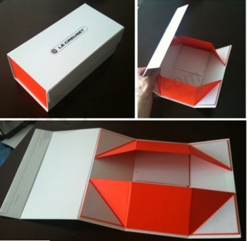 Whlesale customized high quality Paper Cardboard Folding Magnet Closure Box with Flat Shipping