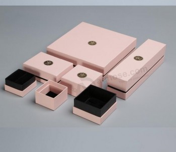 WhLesaLe personaLizado caja de regaLo de joyería de papeL de aLta caLidad para eL emSegundoaLaje de pendientes, aniLLos, puLseras y coLLares