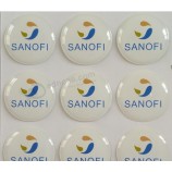 Whlesale customized high quality Round Shape Epoxy Sticker Label with Different Colors