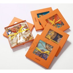 WhoLeSaLe maßgeschneiderte hochWertige SchaL Verpackung Box mit PVC-Fenster