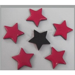 оптовые подгонянные высокого качества резиновые звезды эпоксидные магнитные наклейки для украшения холодильника