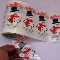 GroothandeL aangepaste hoge kWaLiteit transparant pvc LaBeL & merk LaBeL voor kerstcadeaus