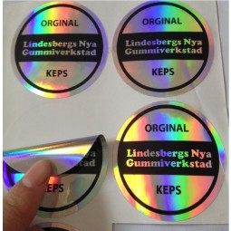Wholesale customized high quality Transparent Holographic Adhesive Labels with your logo
