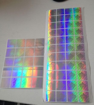 Wholesale customized high quality Laser Clear Holographic Adhesive Label with your logo