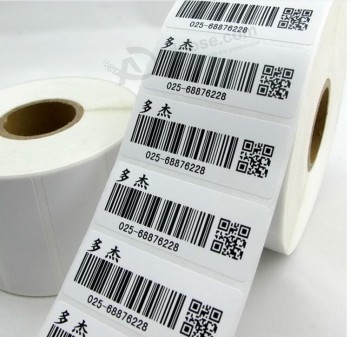 Customized high quality Matt Black Barcode Printing Label Sticker with your logo