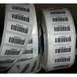 GroothandeL aangepaste hoge kWaLiteit papier Barcode LaBeL met zWarte afdrukken