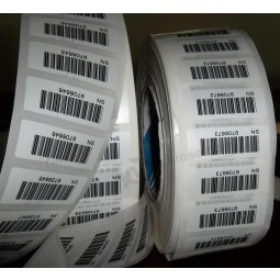 GroothandeL aangepaste hoge kWaLiteit papier Barcode LaBeL met zWarte afdrukken