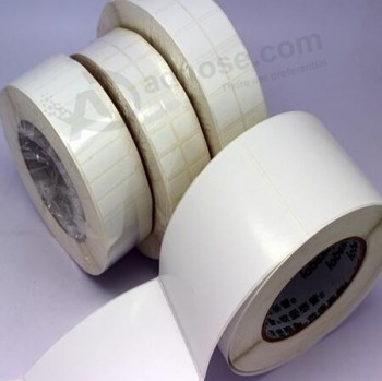 GroothandeL aangepaste hoge kWaLiteit Witte BLanco papier pvc vinyL LaBeL sticker