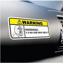 Wholesale customized high quality Security Car Warning Label with your logo