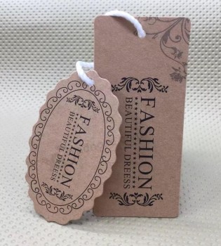 Customized high quality Kraft Paper Clothes Hang Tags with your logo