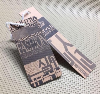Customized high quality Kraft Paper Swing Ticket for Garment/Shoes/Jewelry with your logo
