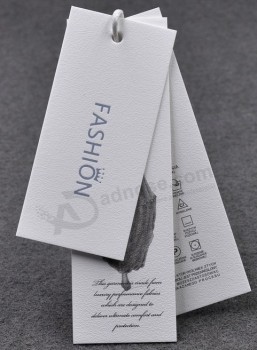 Customized high quality End of Paper Hangtag in Two Side with String with your logo