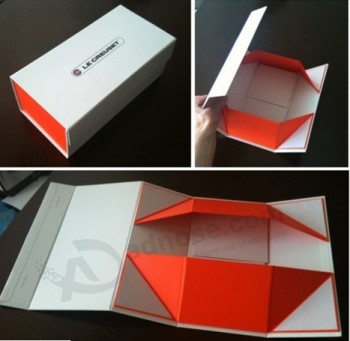 Customized high-end Paper Cardboard Folding Magnet Closure Box with Flat Shipping and your logo