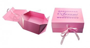 Customized high-end Paper Folding Rigid Carton Gift Box for Garment/Cosmetics Packaging with your logo