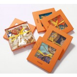 Wholesale Customized high-end Scarf Packing Box with PVC Window