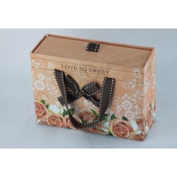 Customized high-end Apparel Packing Box with Ribbon Handle