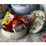 Caja personalizada de la lata del favor de la boda del alto grado con aspecto delicado, caja de dulces, caja de regalo del caramelo