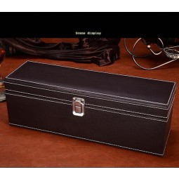 Factory High Grade PU Leather Single Wine Box, Red Wine Packaging Box