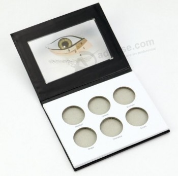 Caja de cosméticos personalizada para cubrir papel especial con ventana transparente para aplicación de lápiz labial y manicura