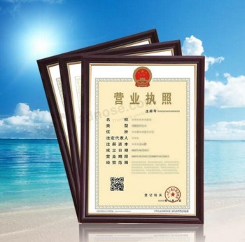 Customized New Style PS Foaming Business License Photo Frame