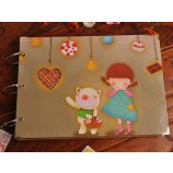 新しいスタイルレトロ古典的なワイヤ結合水-校正DIYフォトアルバム