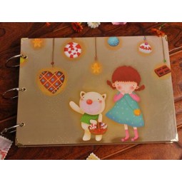 새로운 스타일 레트로 클래식 와이어 바인딩 물-교정 diy 사진 앨범